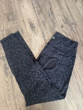 Lululemon Black Leopard Print High-Rise Leggings